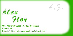 alex flor business card